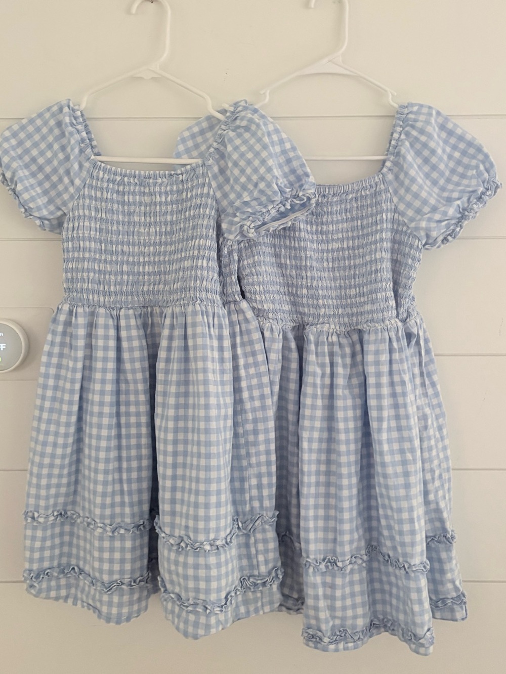 The Children’s Place Girls Blue Gingham Smocked Dresses Bundle Sizes 10/12 & 16